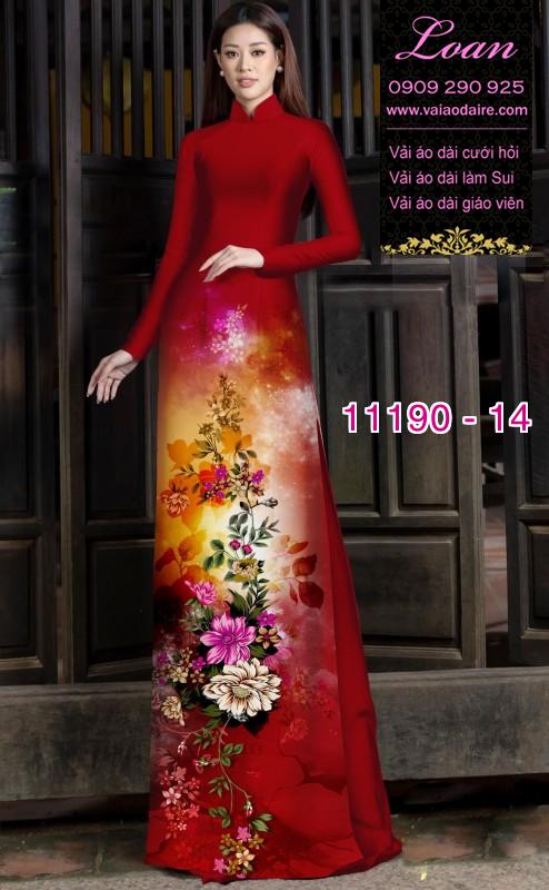 Vải áo dài hoa 3D