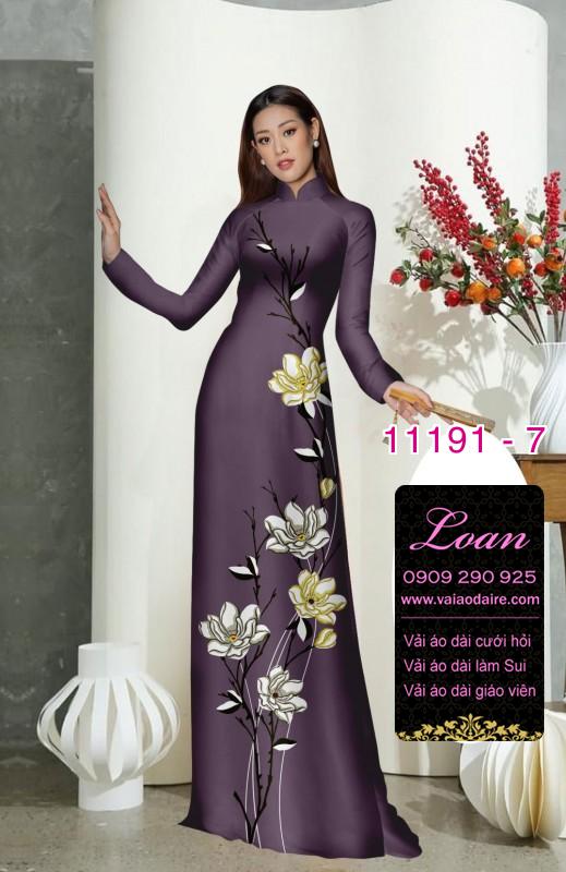 Vải áo dài hoa 3D