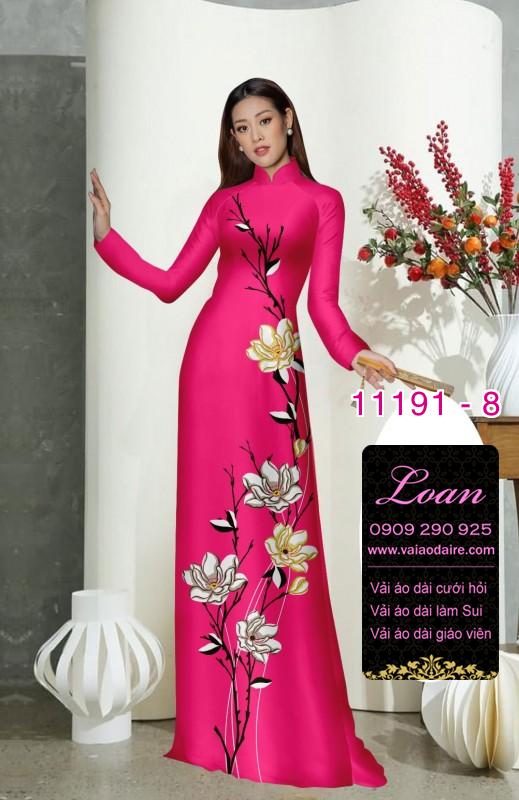 Vải áo dài hoa 3D