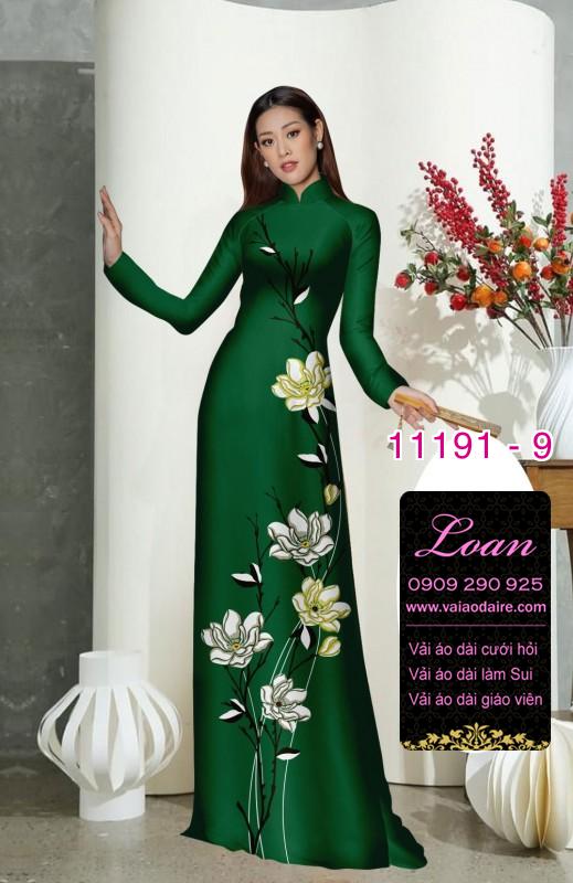 Vải áo dài hoa 3D