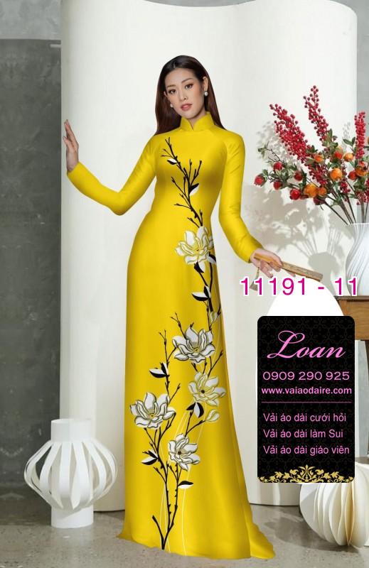 Vải áo dài hoa 3D