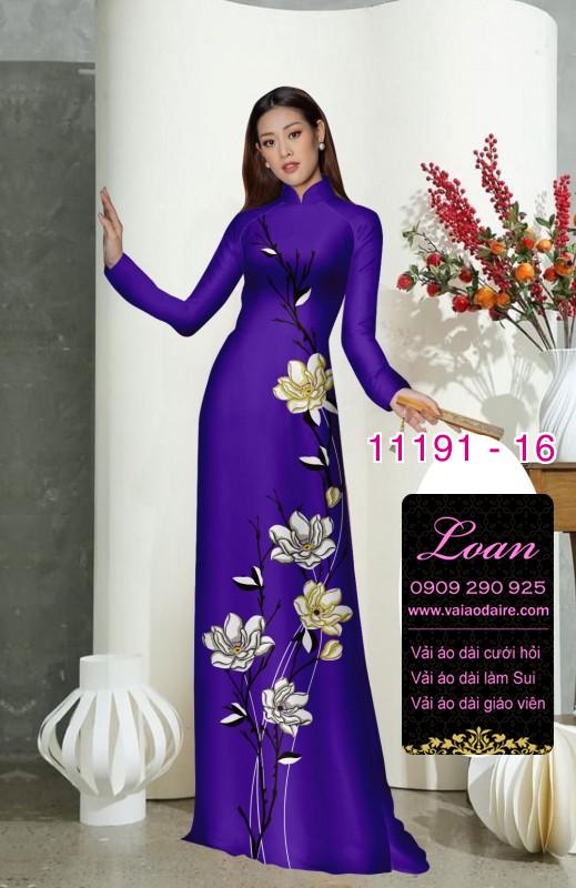 Vải áo dài hoa 3D