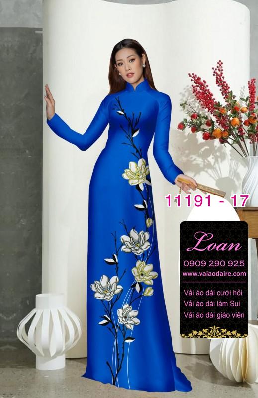 Vải áo dài hoa 3D