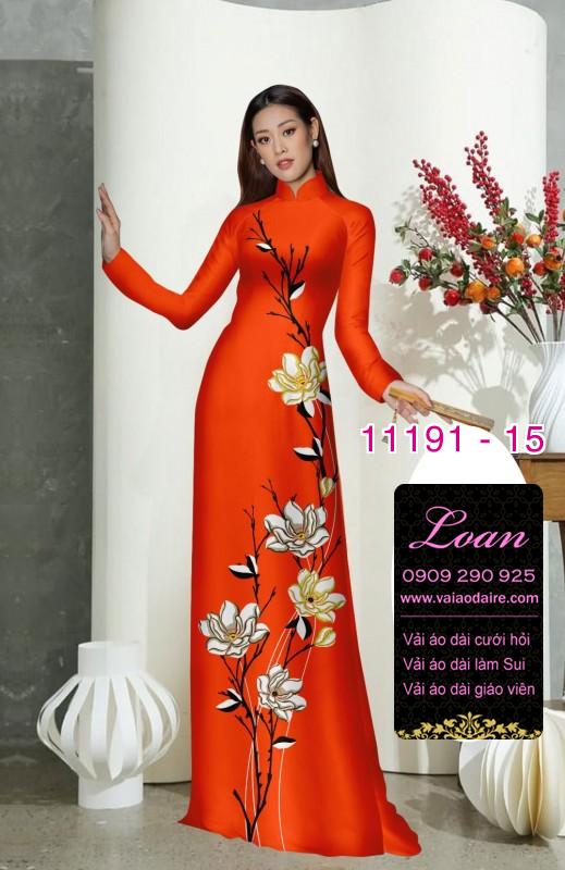 Vải áo dài hoa 3D