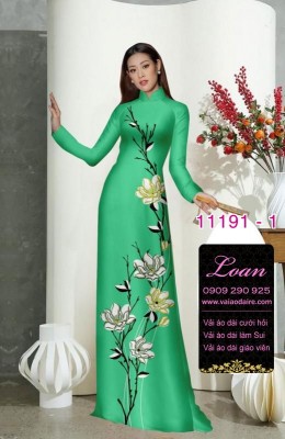 Vải áo dài hoa 3D-DT 11191