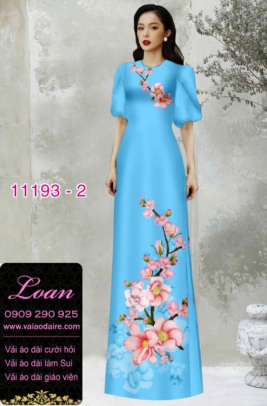 Vải áo dài hoa 3D