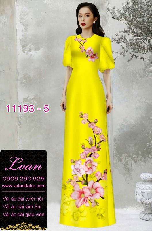 Vải áo dài hoa 3D