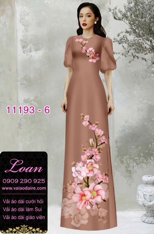 Vải áo dài hoa 3D
