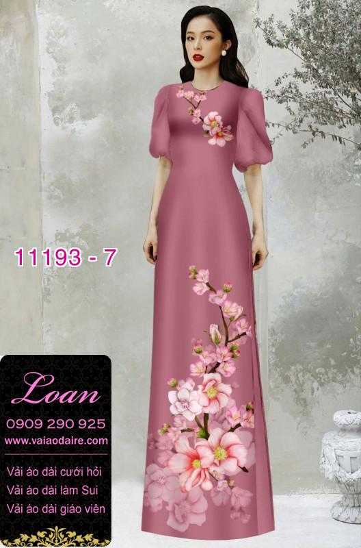 Vải áo dài hoa 3D