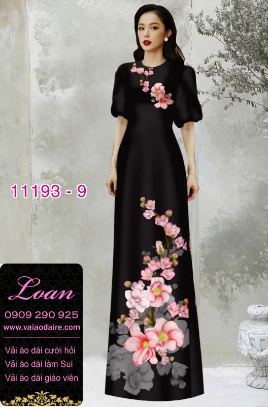 Vải áo dài hoa 3D