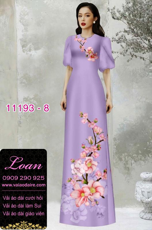 Vải áo dài hoa 3D