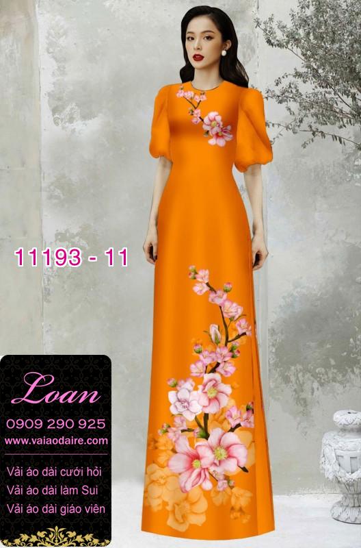 Vải áo dài hoa 3D