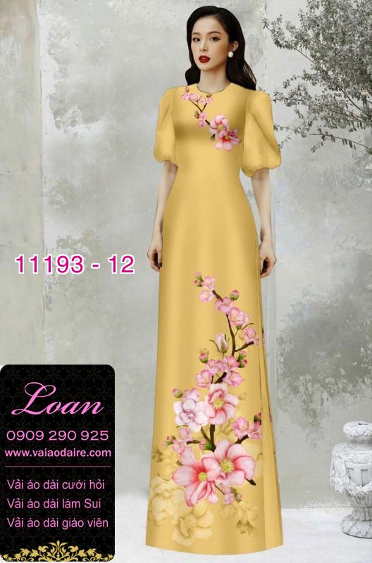 Vải áo dài hoa 3D