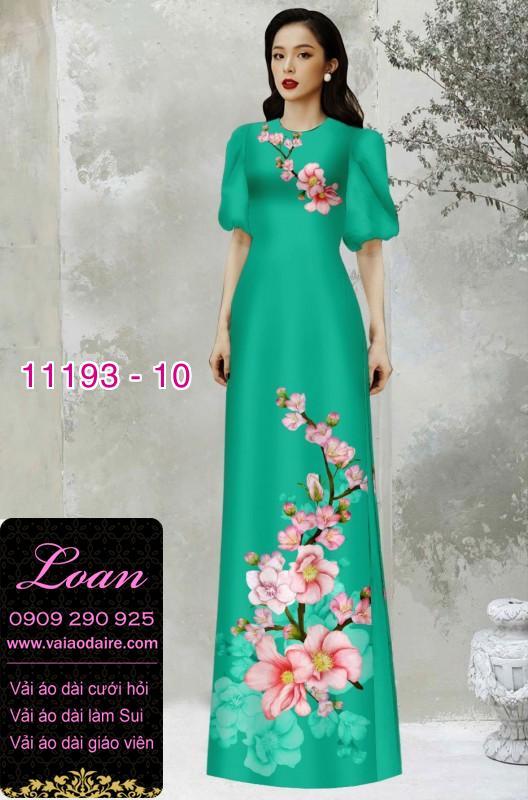Vải áo dài hoa 3D