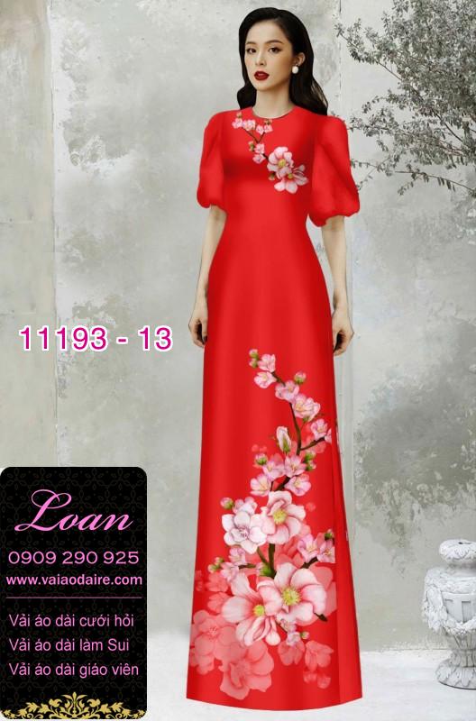 Vải áo dài hoa 3D