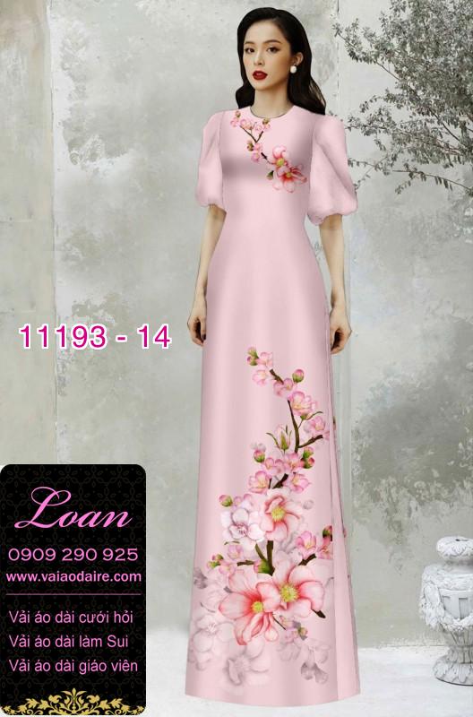 Vải áo dài hoa 3D