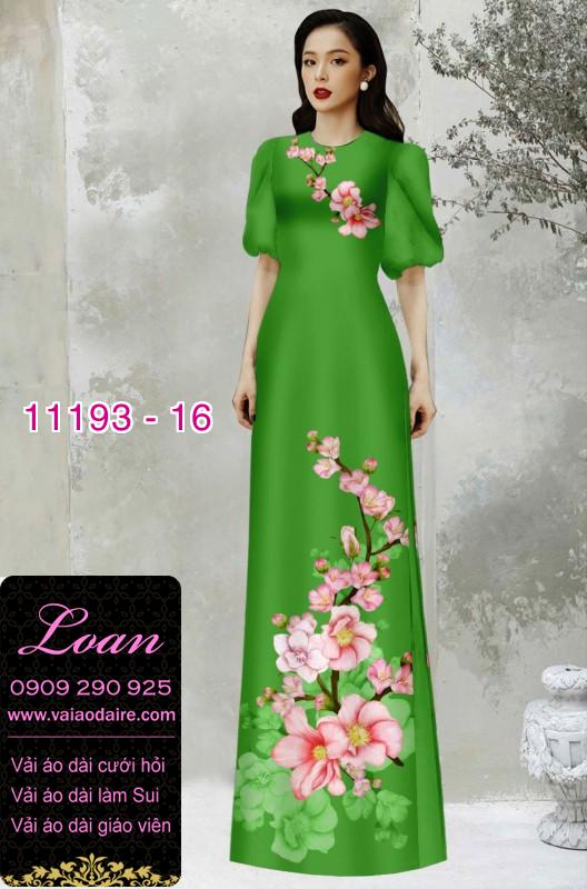 Vải áo dài hoa 3D