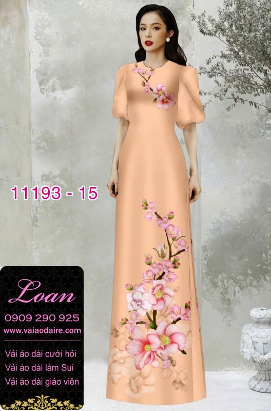 Vải áo dài hoa 3D