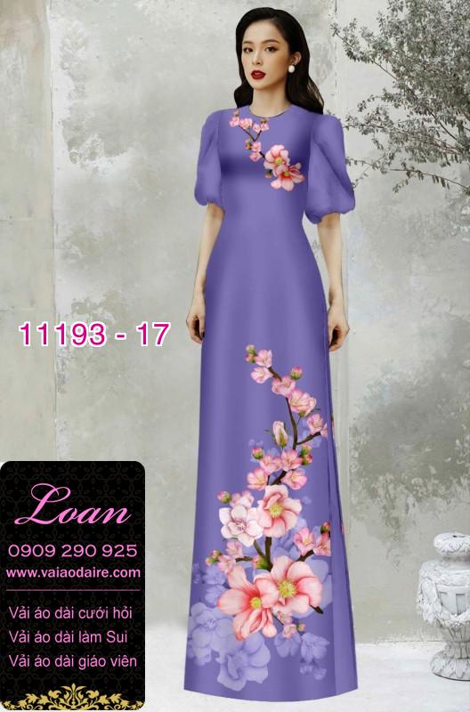 Vải áo dài hoa 3D