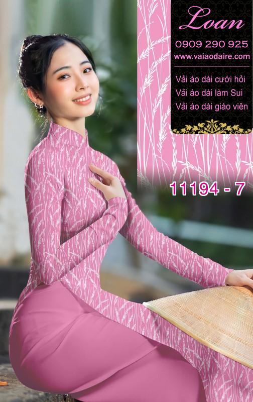 Vải áo dài hoa 3D