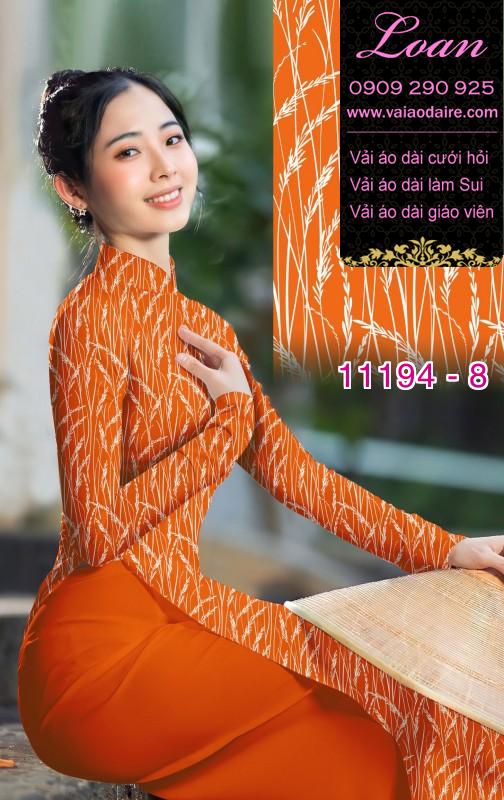 Vải áo dài hoa 3D