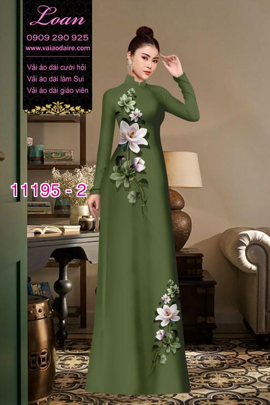 Vải áo dài hoa 3D