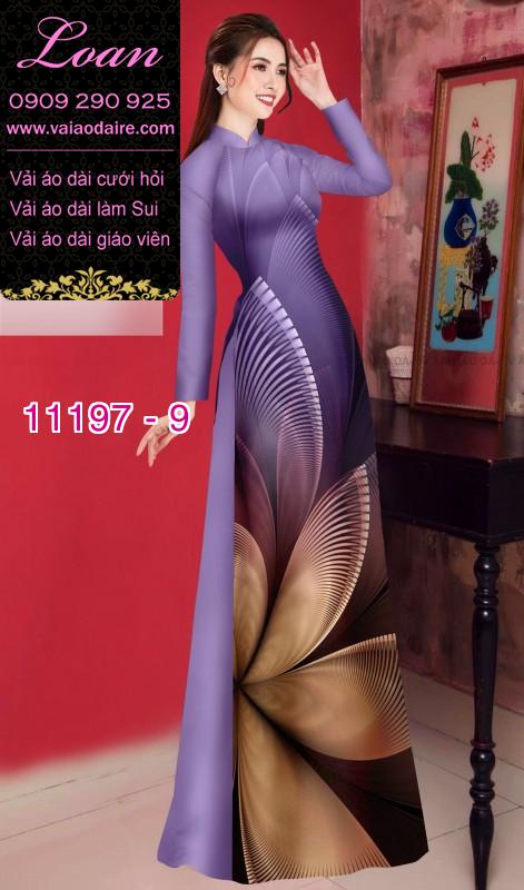 Vải áo dài hoa 3D
