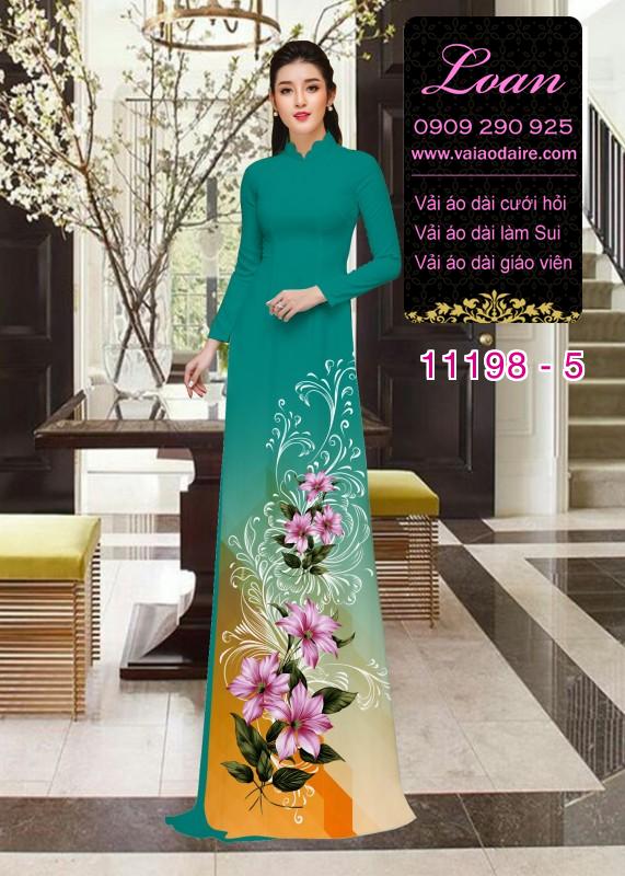 Vải áo dài hoa 3D Vải áo dài hoa 3D