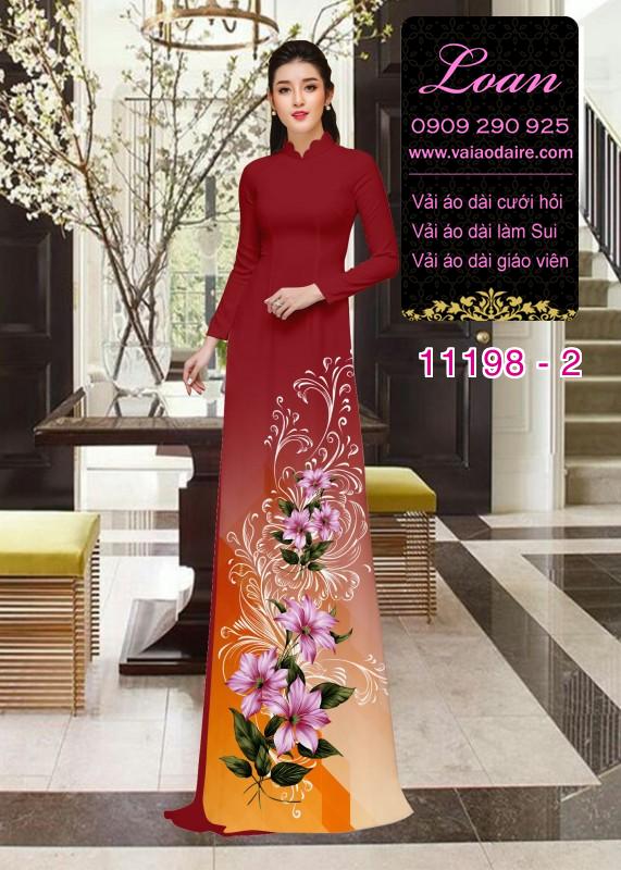Vải áo dài hoa 3D Vải áo dài hoa 3D