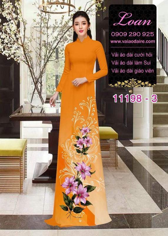 Vải áo dài hoa 3D Vải áo dài hoa 3D