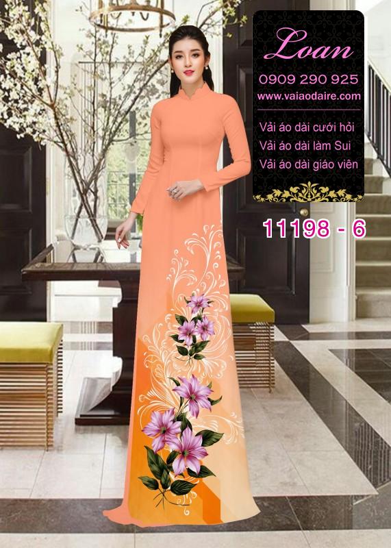 Vải áo dài hoa 3D Vải áo dài hoa 3D
