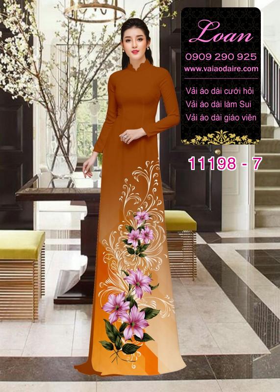 Vải áo dài hoa 3D Vải áo dài hoa 3D