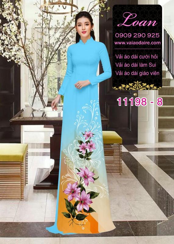 Vải áo dài hoa 3D Vải áo dài hoa 3D