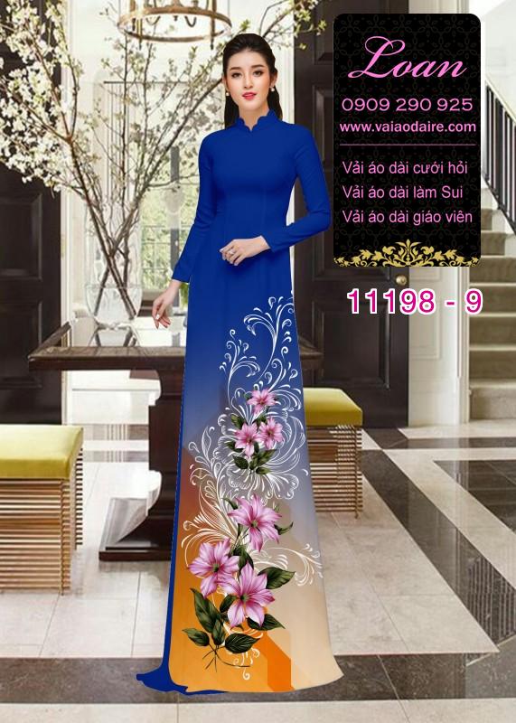 Vải áo dài hoa 3D Vải áo dài hoa 3D