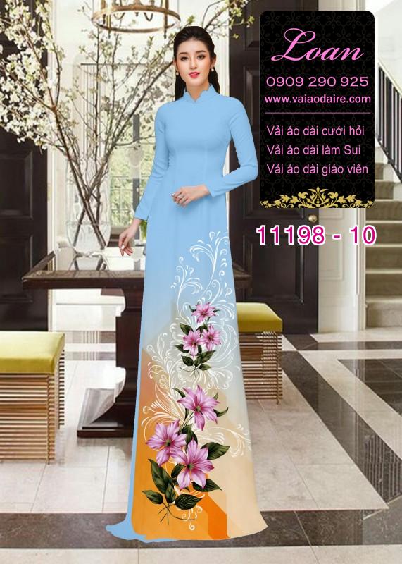 Vải áo dài hoa 3D Vải áo dài hoa 3D
