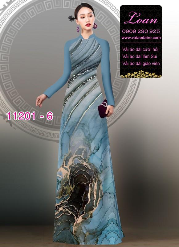 Vải áo dài hoa 3D