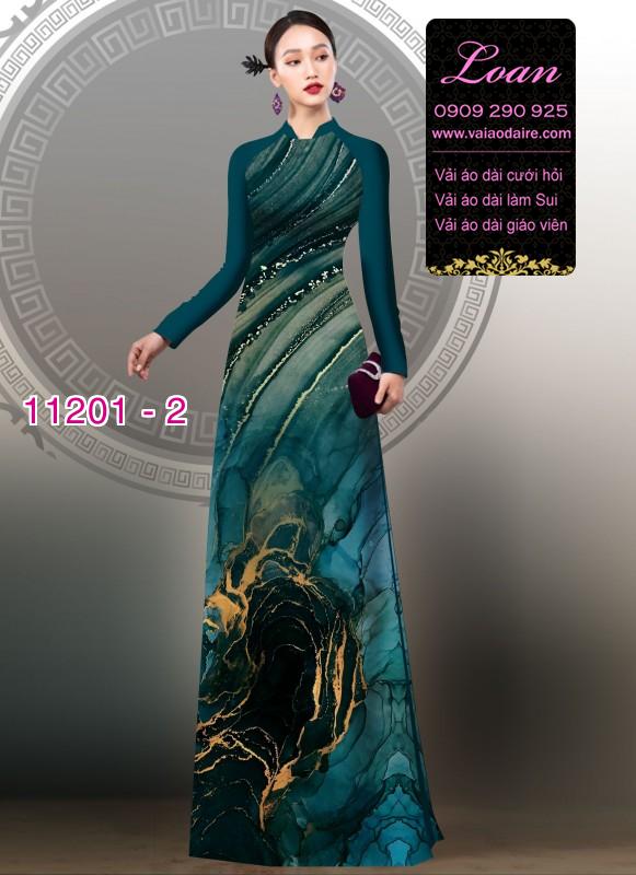 Vải áo dài hoa 3D