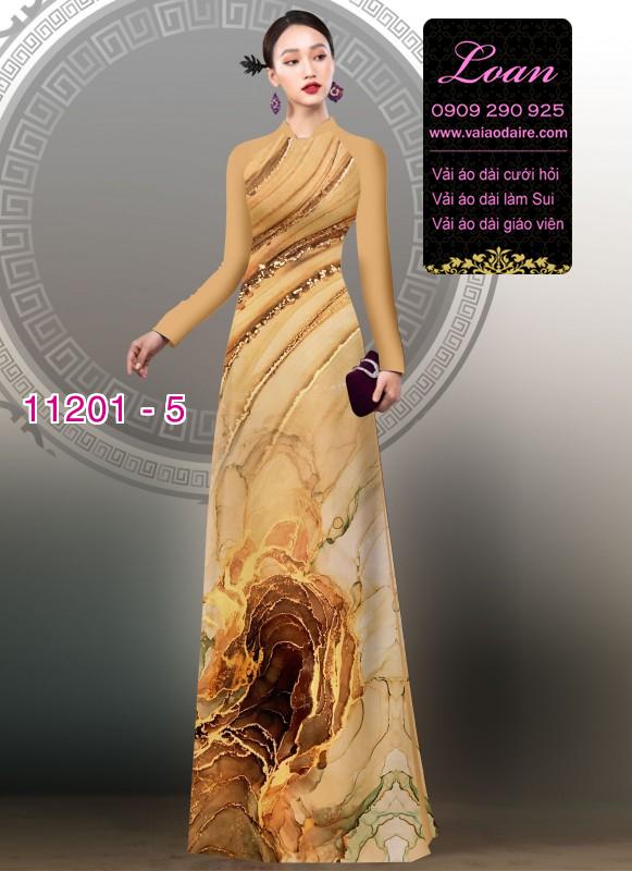Vải áo dài hoa 3D