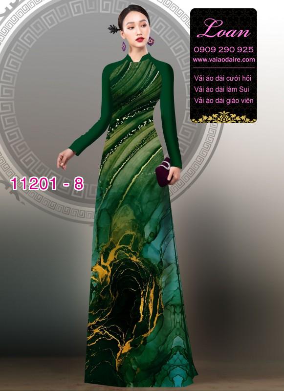 Vải áo dài hoa 3D