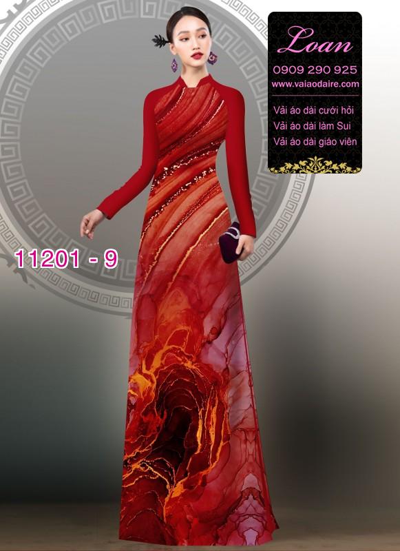 Vải áo dài hoa 3D
