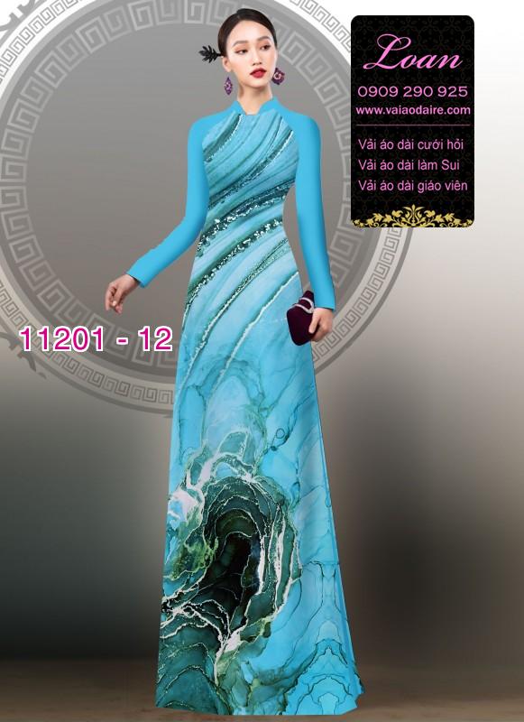 Vải áo dài hoa 3D