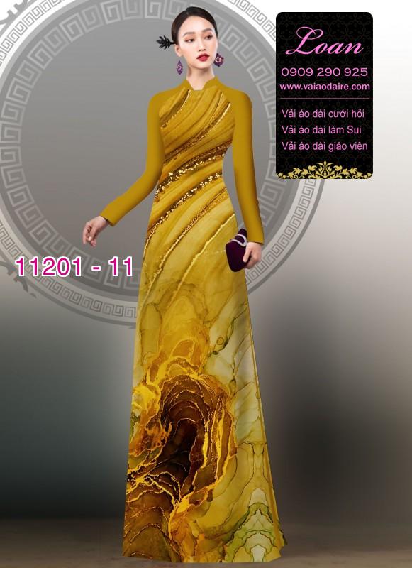 Vải áo dài hoa 3D