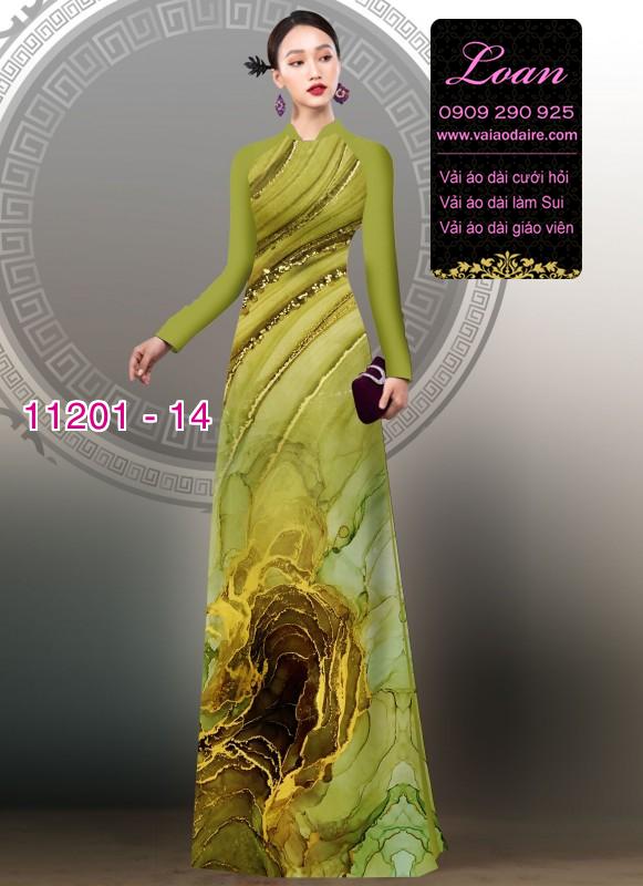 Vải áo dài hoa 3D