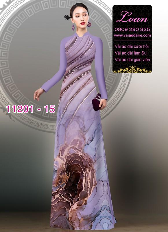 Vải áo dài hoa 3D