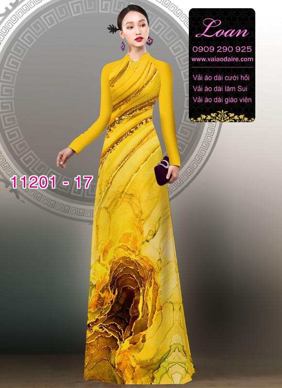 Vải áo dài hoa 3D