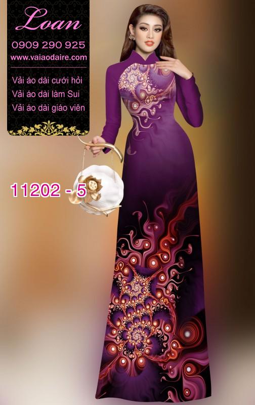 Vải áo dài hoa 3D