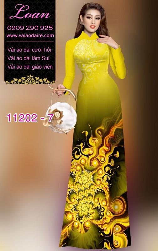 Vải áo dài hoa 3D