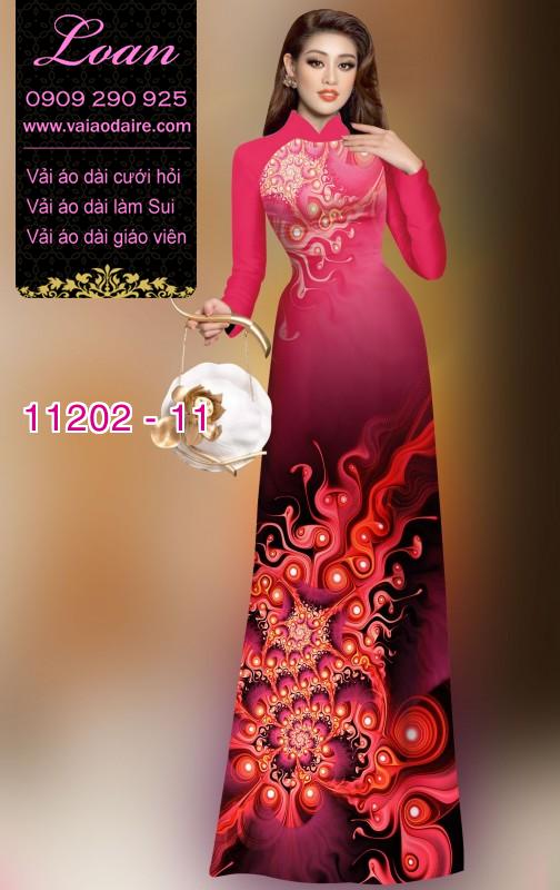 Vải áo dài hoa 3D
