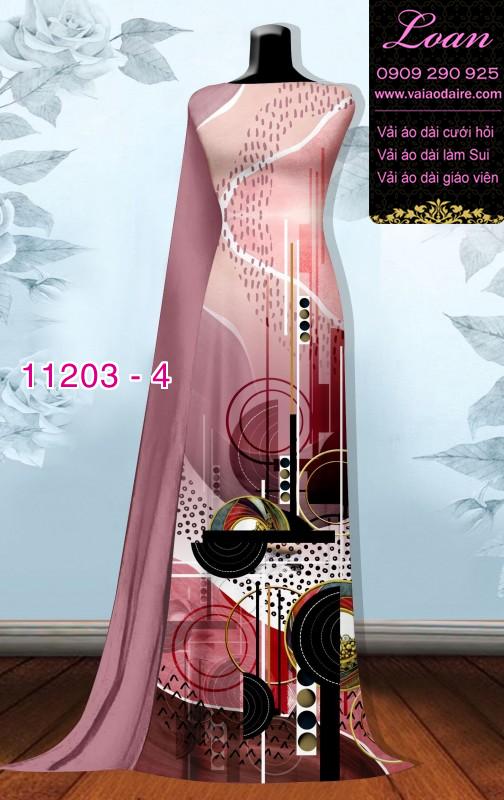 Vải áo dài hoa 3D