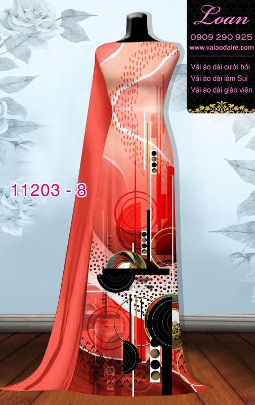 Vải áo dài hoa 3D